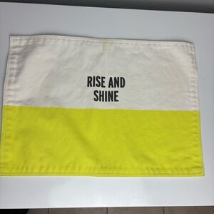 Kate Spade food for thought rise and shine white and yellow single placemat